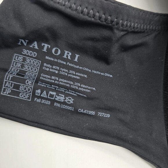 Natori Bra 30DD Black Push-Up Convertible Underwire J-Hook 727229 NWT - Picture 8 of 11